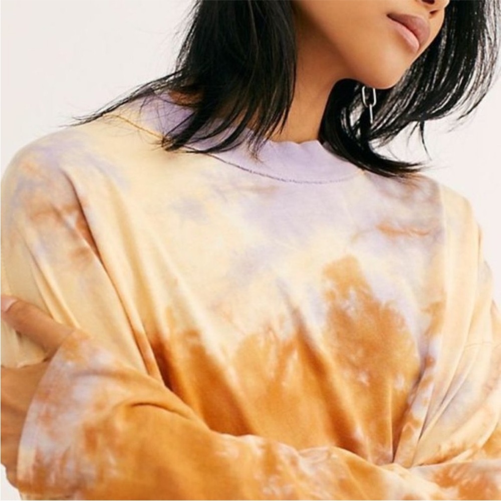 Free People/We The Free - Be Free Tie-Dye Long Sleeve Tee (Oversized) NWT - Picture 6 of 14